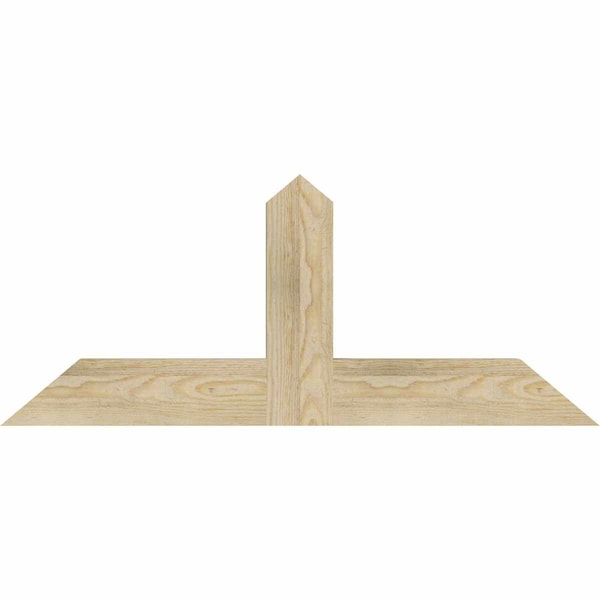Ekena Millwork Portland Rough Sawn Timber Gable Bracket, Douglas Fir, 36"W x 15"H x 2"D x 4"F, 10/12 Pitch GBW036X15X0204POR00RDF - main